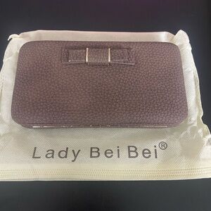 Textured Brown Clutch